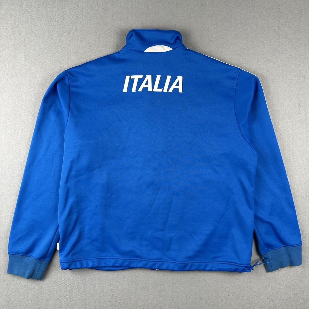Vintage Y2K Adidas Italy Full Zip Jacket XL World Cup Warm Up Soccer Italia - Picture 2 of 16